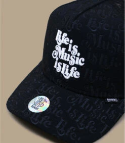 Trucker 1O1 Music Is Life Black -Mode Chapeaux Magasin trucker 1o1 music is life black 2