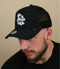 Trucker 1O1 Music Is Life Black
