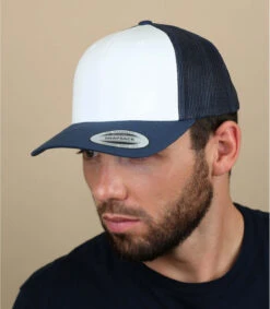 Trucker Blank White Navy