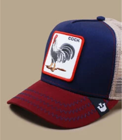 Trucker Cock Prideful Navy Burgundy -Mode Chapeaux Magasin trucker cock prideful black burgundy 2