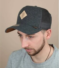 Trucker Jersey Patch Heather Charcoal