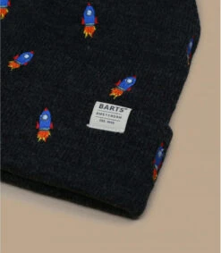 Barts Vinson Beanie Kids Dark Heather -Mode Chapeaux Magasin vinson beanie kids dark heatherbonnet20enfant20noir20brode