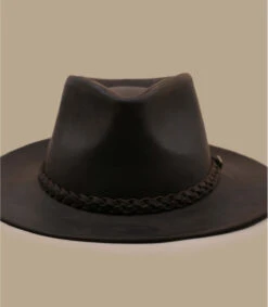 Stetson Western Buffalo Leather Brown -Mode Chapeaux Magasin western buffalo leather brown 2